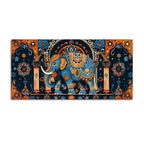 Mesmeric Elephant Mandala Art Traditional Indian Canvas Wall Painting