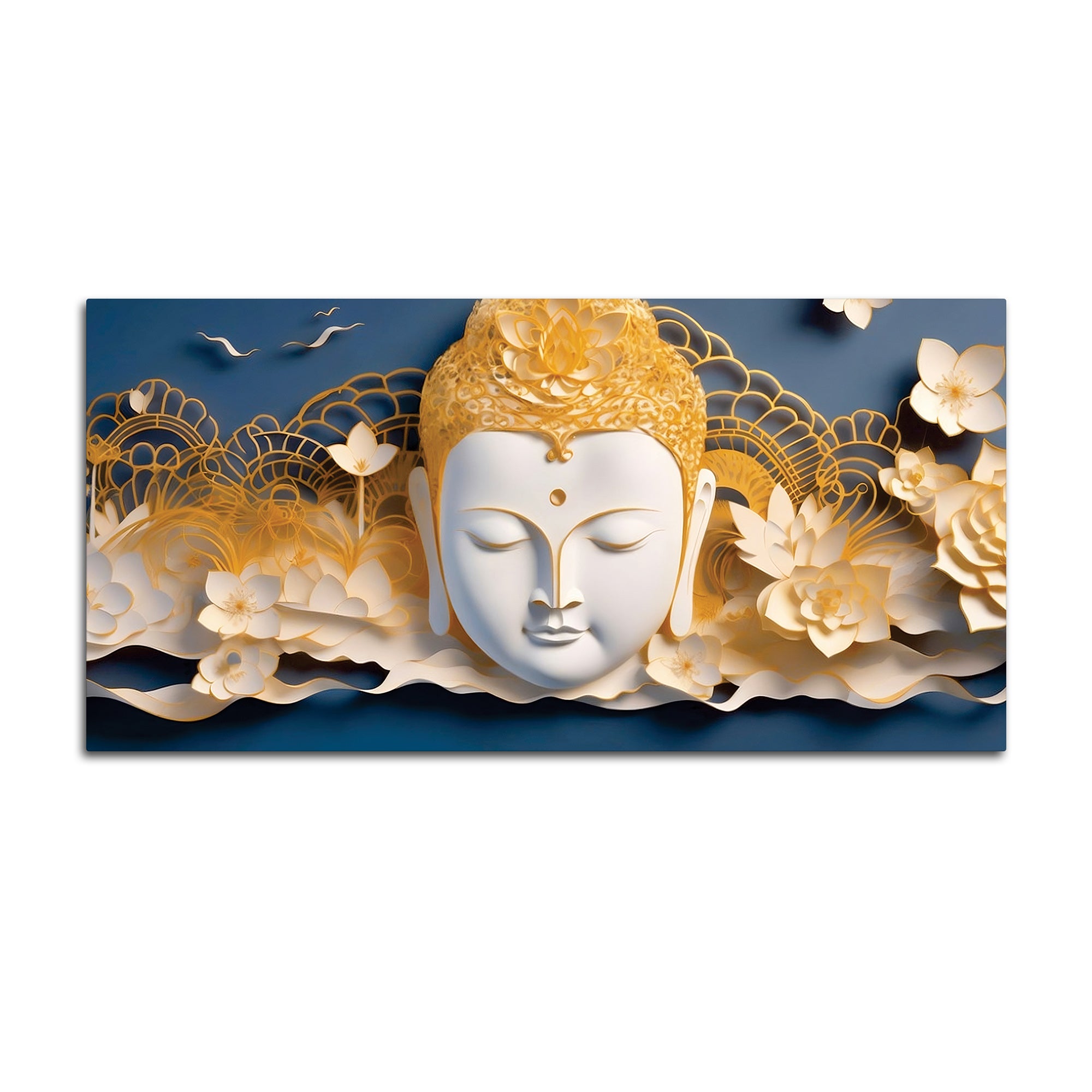 Minimal Buddha Wall Painting for Modern Décor