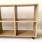 Minimal Wooden Console Table with Open Shelves