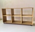 Minimal Wooden Console Table with Open Shelves