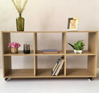 Minimal Wooden Console Table with Open Shelves