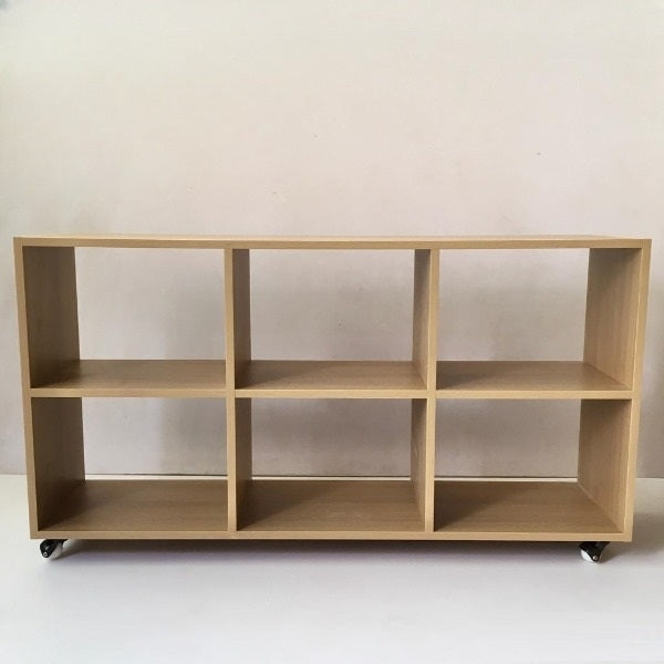 Minimal Wooden Console Table with Open Shelves