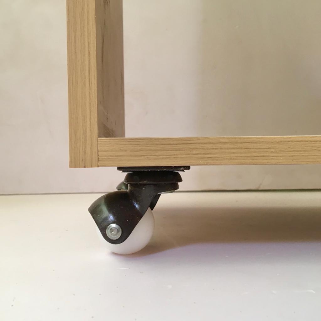 Minimal Wooden Console Table with Open Shelves