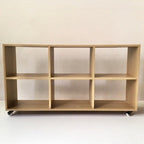 Minimal Wooden Console Table with Open Shelves