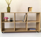 Minimal Wooden Console Table with Open Shelves