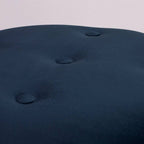 Minimalist Round Stool in Royal Blue and Gold Finish