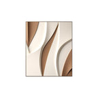 Minimalist Sculptural Wall Decor with Curved Layered Texture