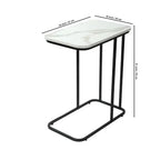Minimalist Stylish Artistic Designer Side Table with Black Metal Finish