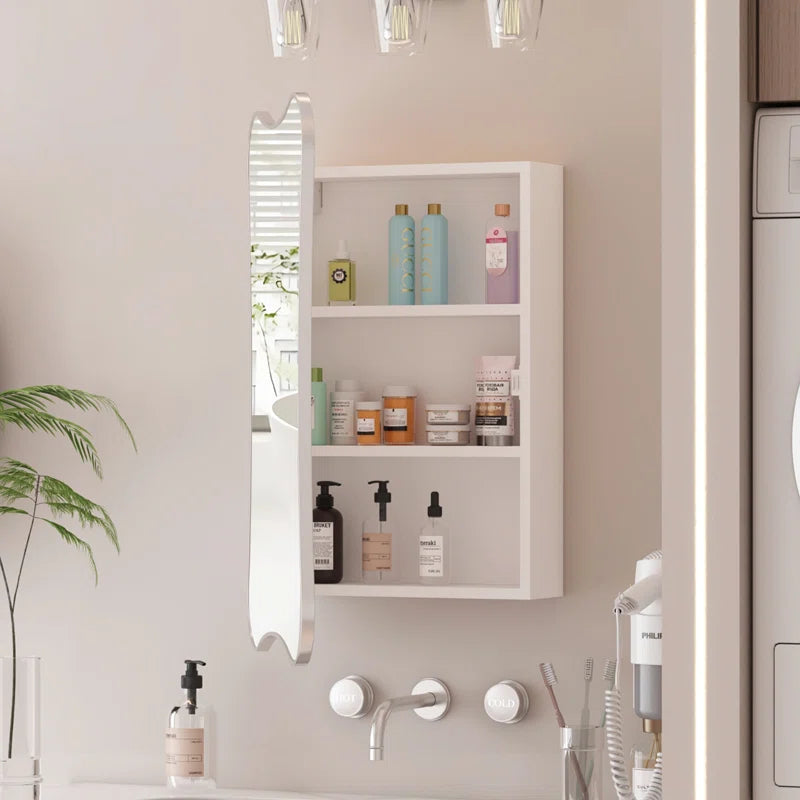 Minimalist Vanity Mirror with Artistic Flowing Edges