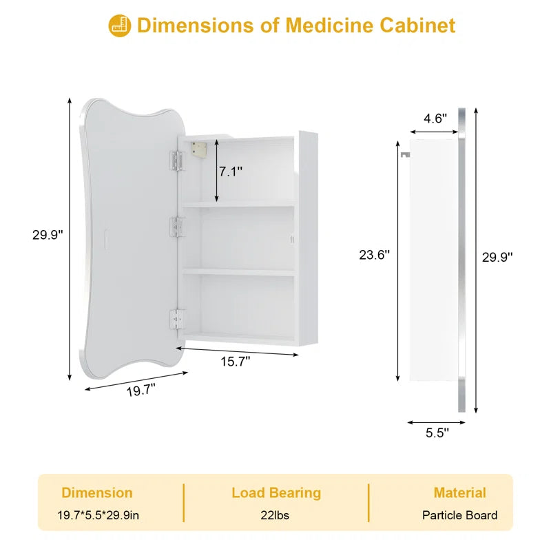 Minimalist Vanity Mirror with Artistic Flowing Edges
