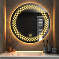 Minimalistic Designer Pattern LED Bathroom Wall Mirror