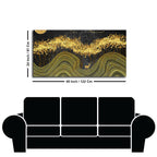 Miraculous Landscape with Golden Deer Texture Canvas Wall Painting