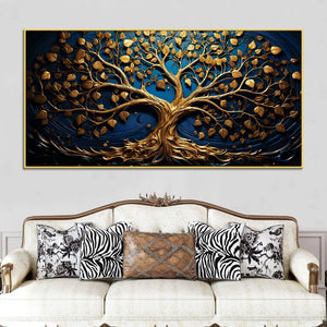 modern-3d-textured-golden-tree-canvas-wall-painting-for-home-decor