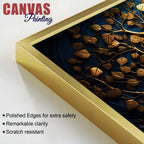 Modern 3D Textured Golden Tree Canvas Wall Painting for Home Decor