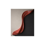 Modern 3D Wall Art Panel with Red Wave on Black and White Background
