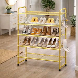 Modern 5-Tier Shoe Rack with Durable Steel Structure
