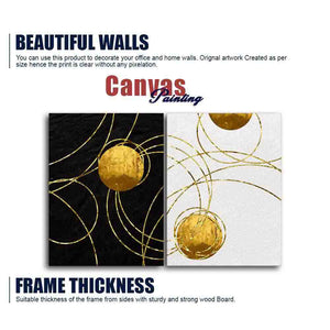 Modern Abstract Art Canvas Wall Painting of Two Pieces