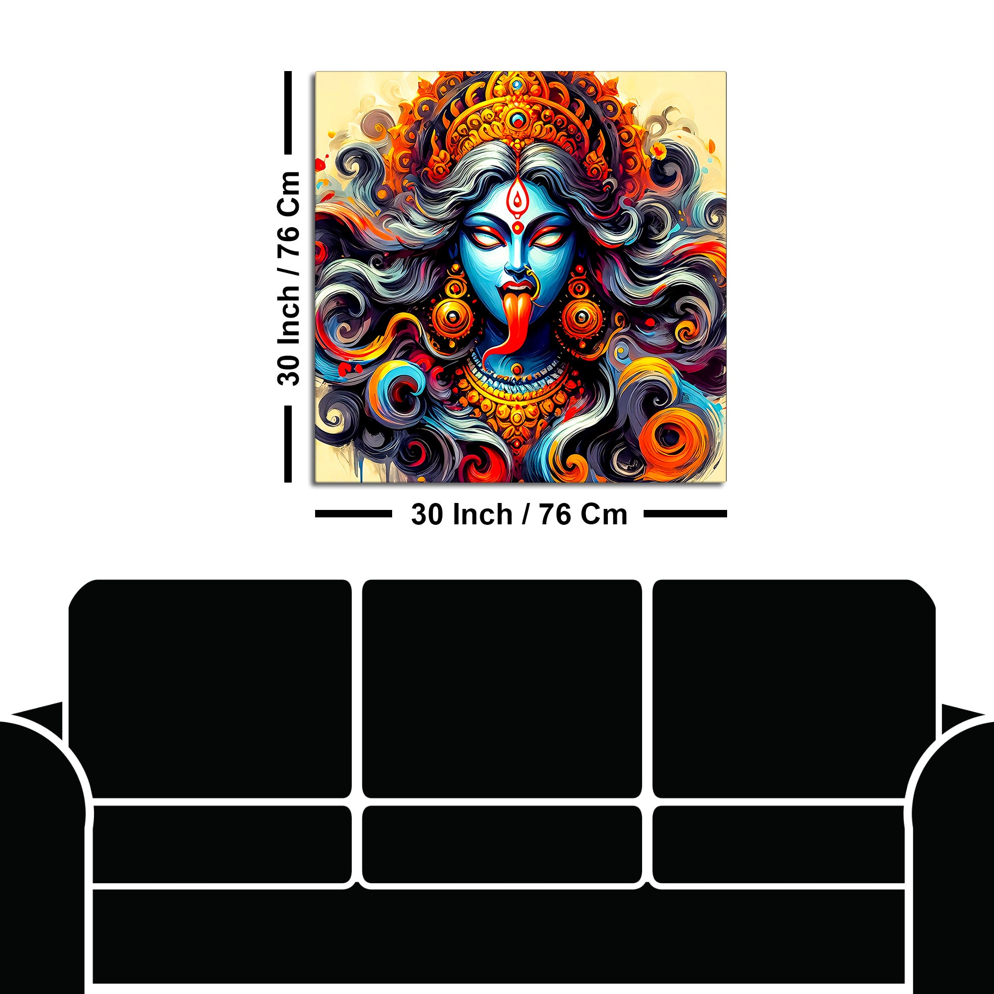 Modern Abstract Art Kali Maa Religious Wall Painting