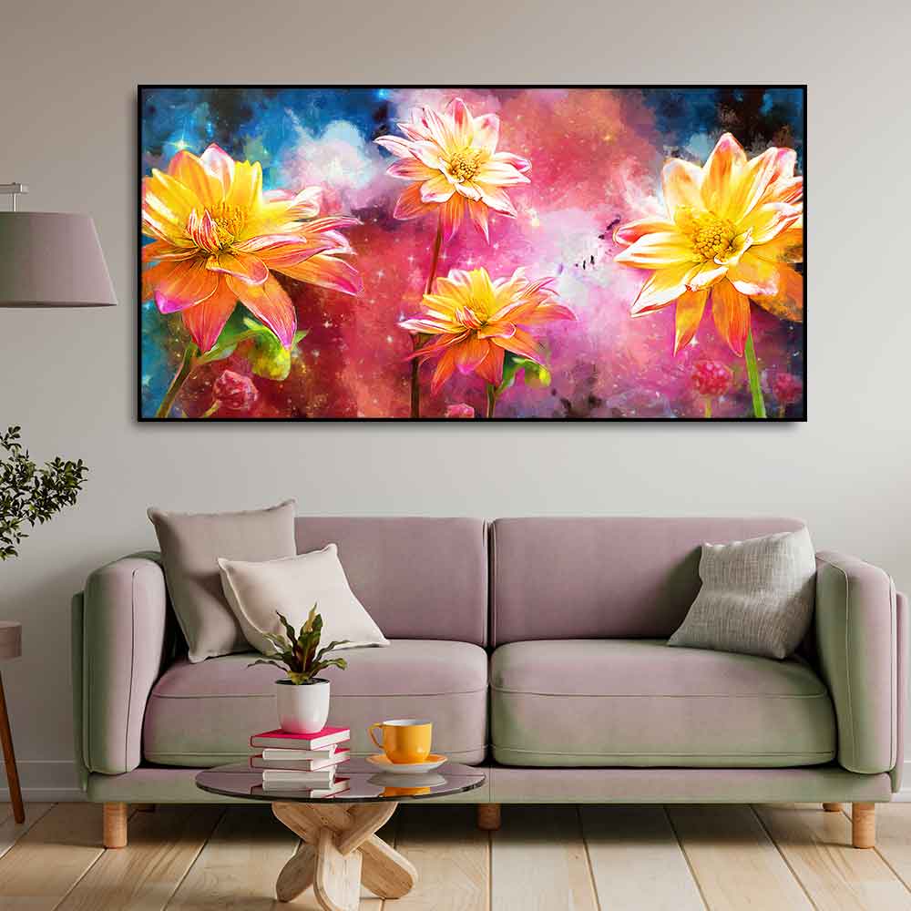 Modern Abstract Art of Flowers Canvas Wall Painting