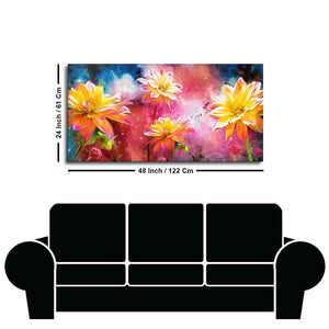 Modern Abstract Art of Flowers Canvas Wall Painting