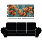 Modern Abstract Autumn Leaves Canvas Wall Painting for Home