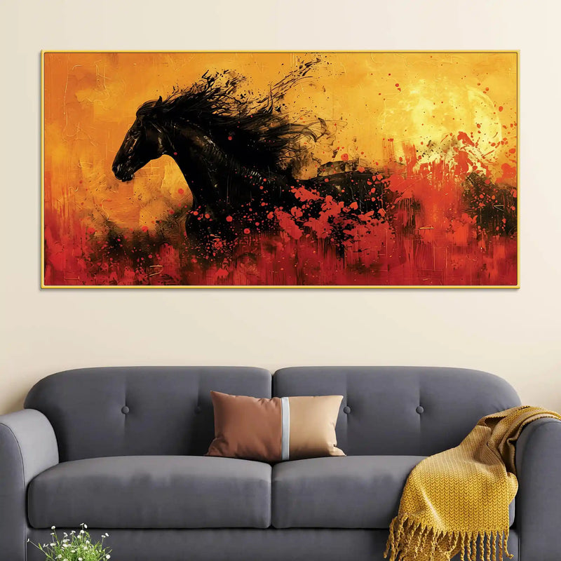 modern-abstract-black-horse-canvas-painting