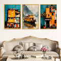 Modern Abstract Canvas Wall Painting Set of Three