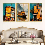 Modern Abstract Canvas Wall Painting Set of Three