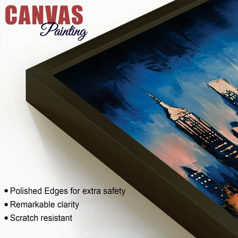 Modern Abstract City Canvas Painting for Home Décor