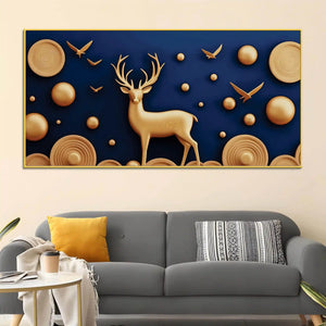 Modern Abstract Deer Canvas Wall Decor Painting for Home