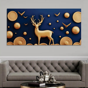 Modern Abstract Deer Canvas Wall Decor Painting for Home