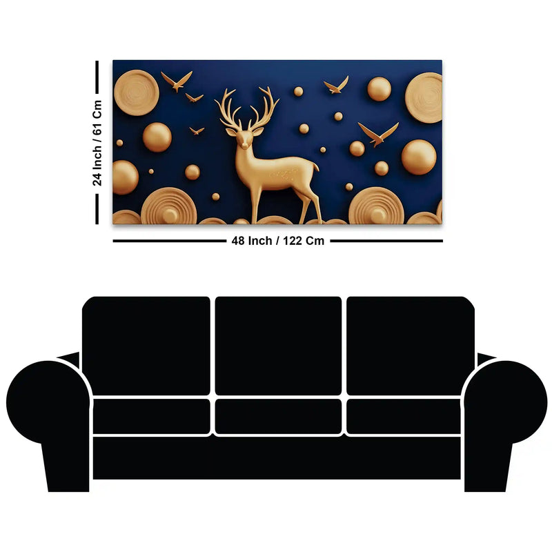 Modern Abstract Deer Canvas Wall Decor Painting for Home