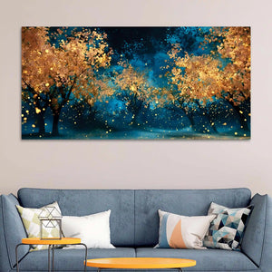 Modern Abstract Forest Canvas Painting for Living Room