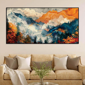 Modern Abstract Forest Canvas Wall Art Painting