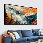 Modern Abstract Forest Canvas Wall Art Painting