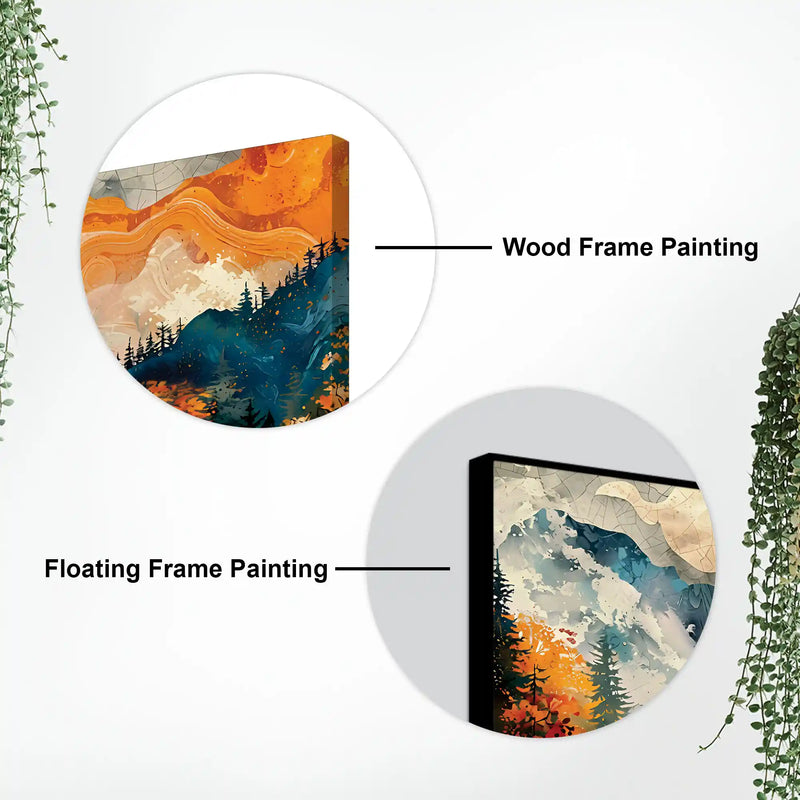 Modern Abstract Forest Canvas Wall Art Painting