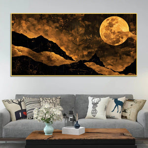 Modern Abstract Moon Canvas Wall Painting for Wall Décor