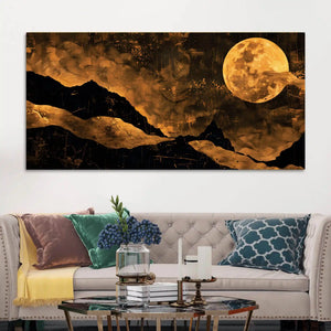 Modern Abstract Moon Canvas Wall Painting for Wall Décor
