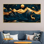 Modern Abstract Mountain Canvas Painting for Luxury Decor