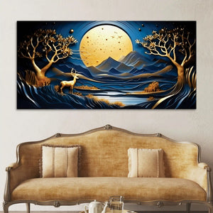 Modern Abstract Nature Canvas Painting for Home Interior