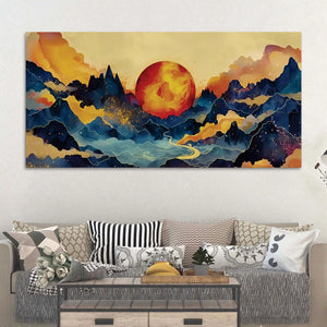 Modern Abstract Nature Canvas Wall Painting for Living Room