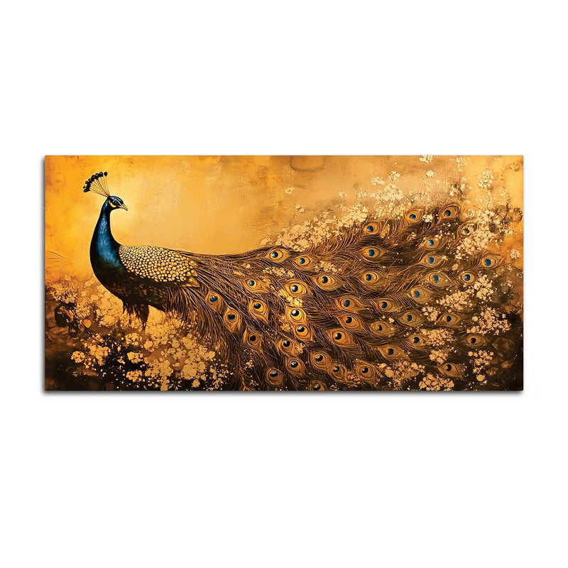 Modern Abstract Peacock Canvas Painting for Wall Decor