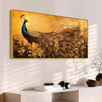 Modern Abstract Peacock Canvas Painting for Wall Decor