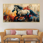 Modern Abstract Running Horse Canvas Wall Art Painting