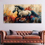 Modern Abstract Running Horse Canvas Wall Art Painting