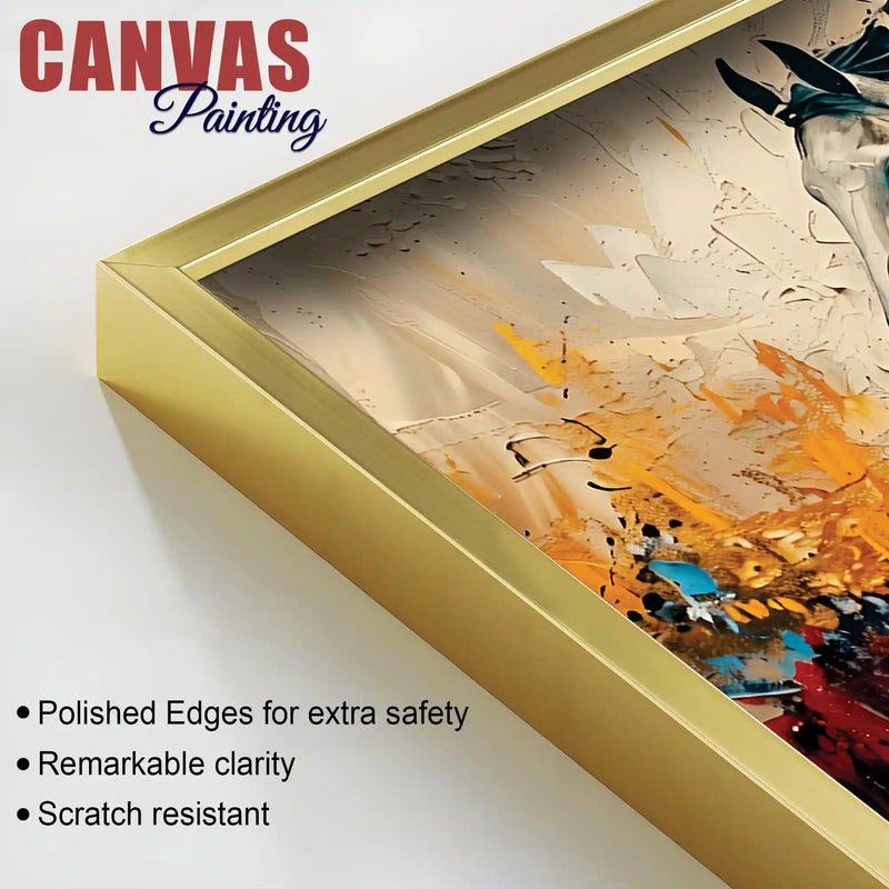 Modern Abstract Running Horse Canvas Wall Art Painting