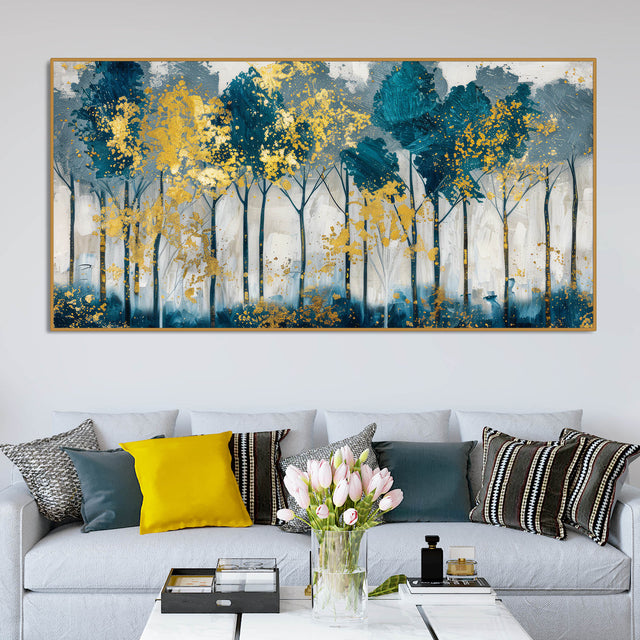 Modern Abstract Shaped Tree Art Canvas Wall Painting