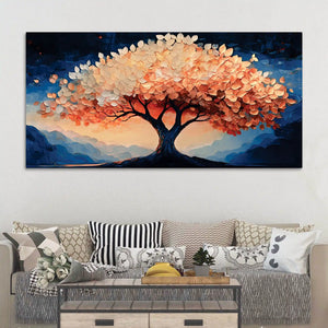 Modern Abstract Tree Canvas Painting for Bedroom