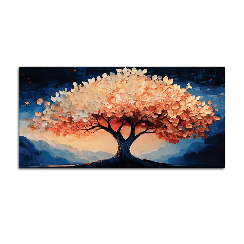 Modern Abstract Tree Canvas Painting for Bedroom