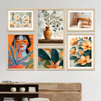 Modern Aesthetic Wall Art Frame Set of 6 for Living Room Bedroom Home Décor